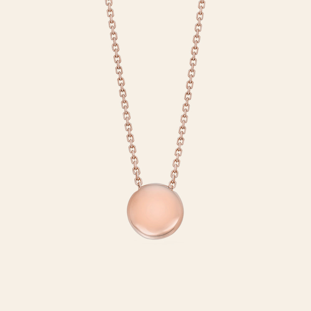 COLLANA PENDENTE TONDINO ORO ROSE', MODELLO MEDIO