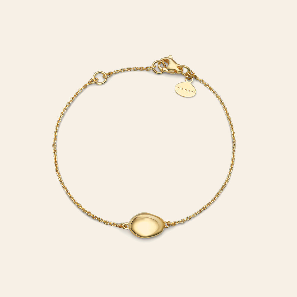 YELLOW GOLD BRACELET WITH OVAL