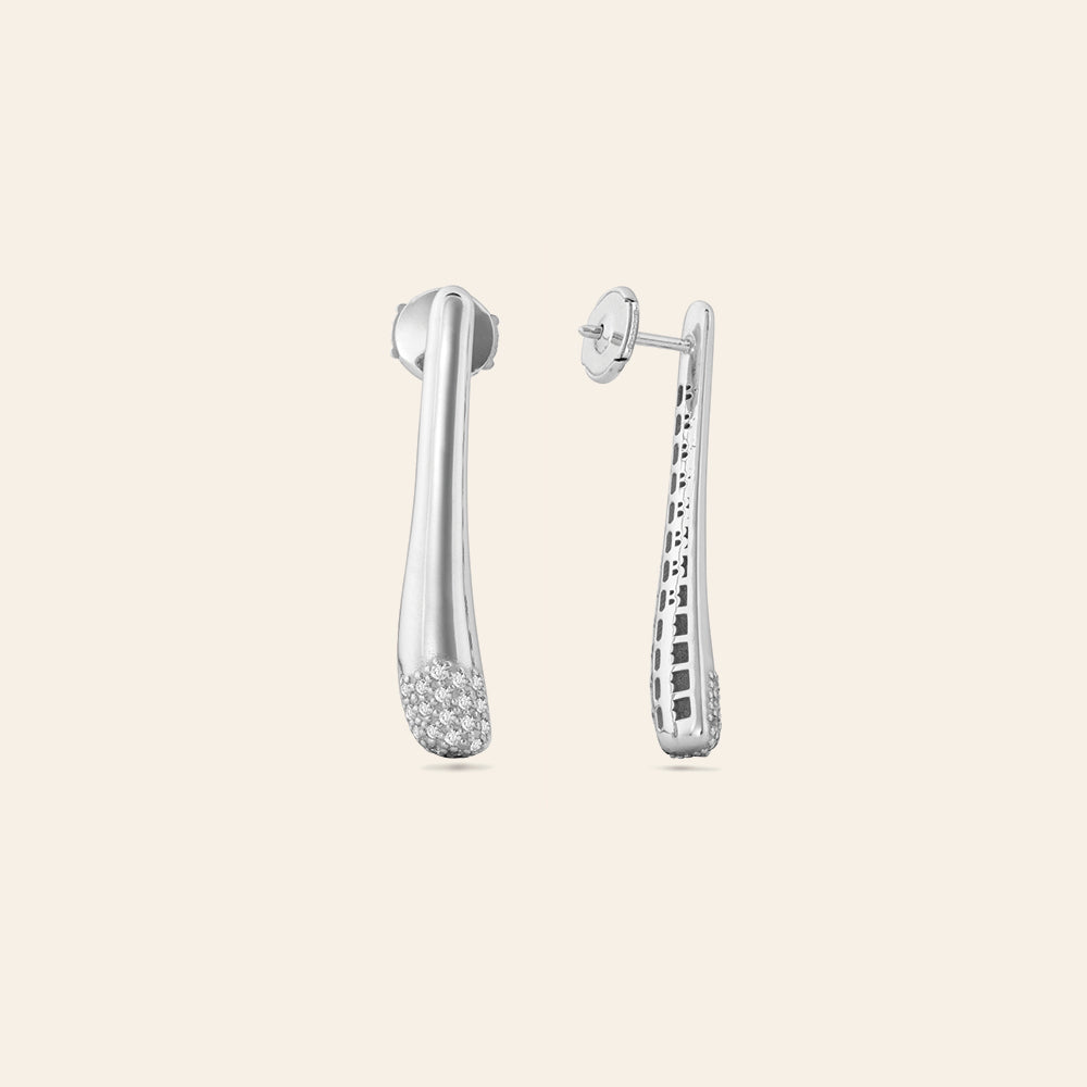 WHITE GOLD DROP EARRINGS WITH DIAMONDS
