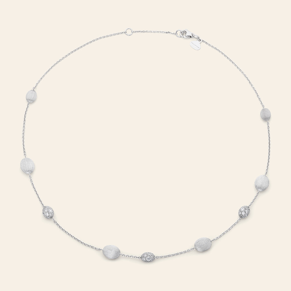 COLLIER ORO BIANCO E DIAMANTI