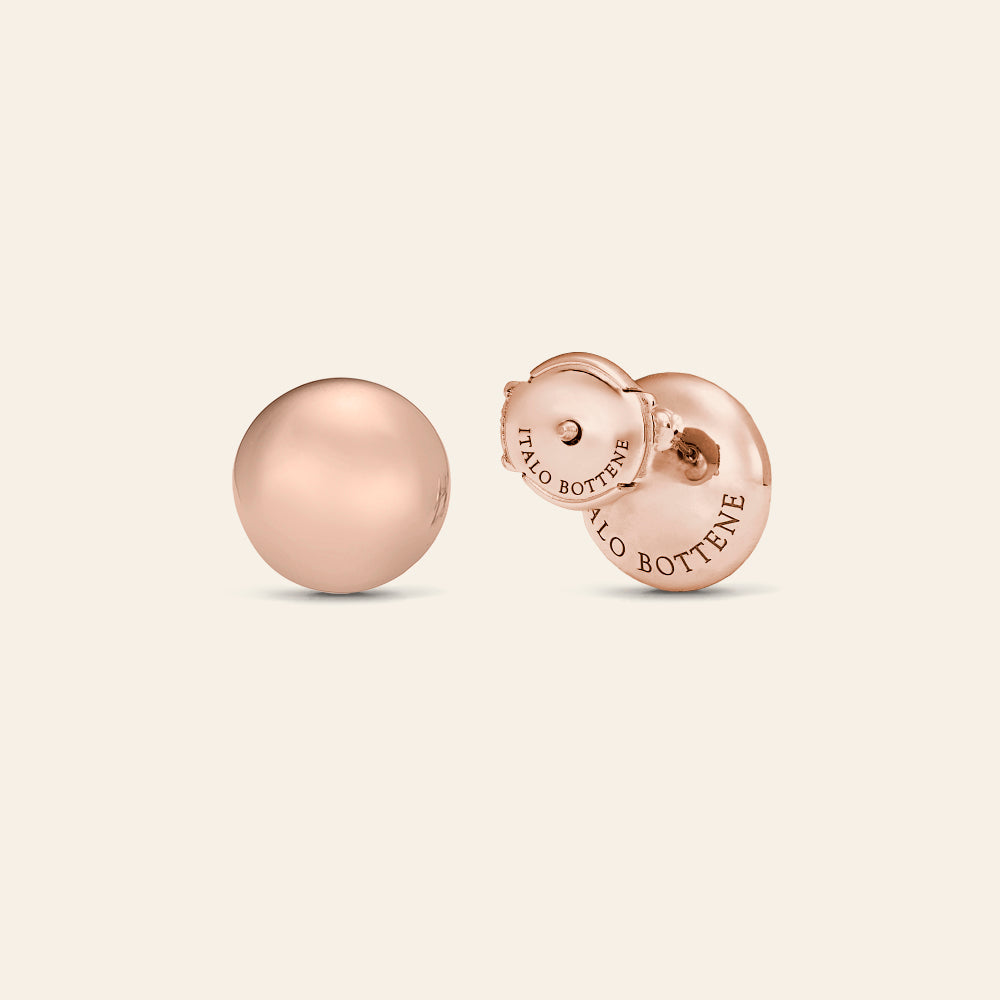 SMALL ROUND ROSE GOLD STUD EARRINGS