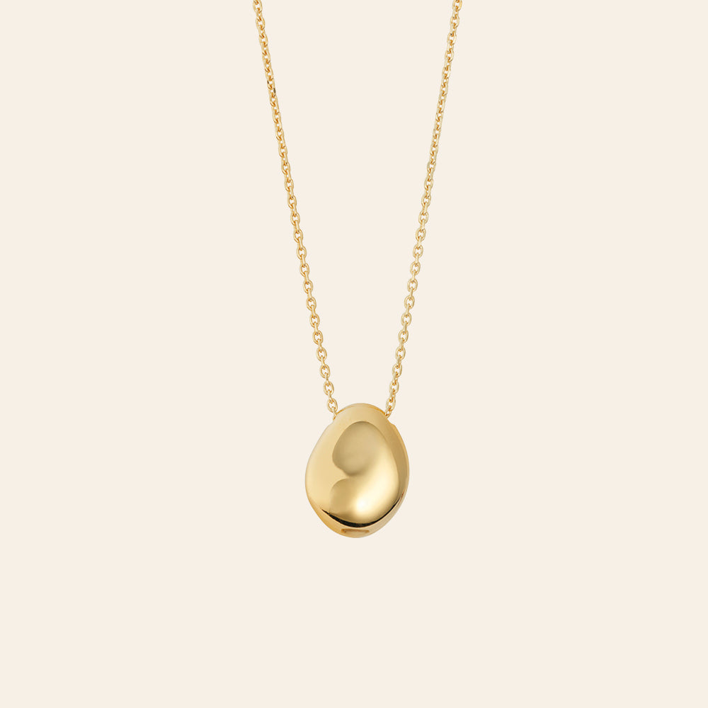COLLANA PENDENTE OVALE ORO GIALLO