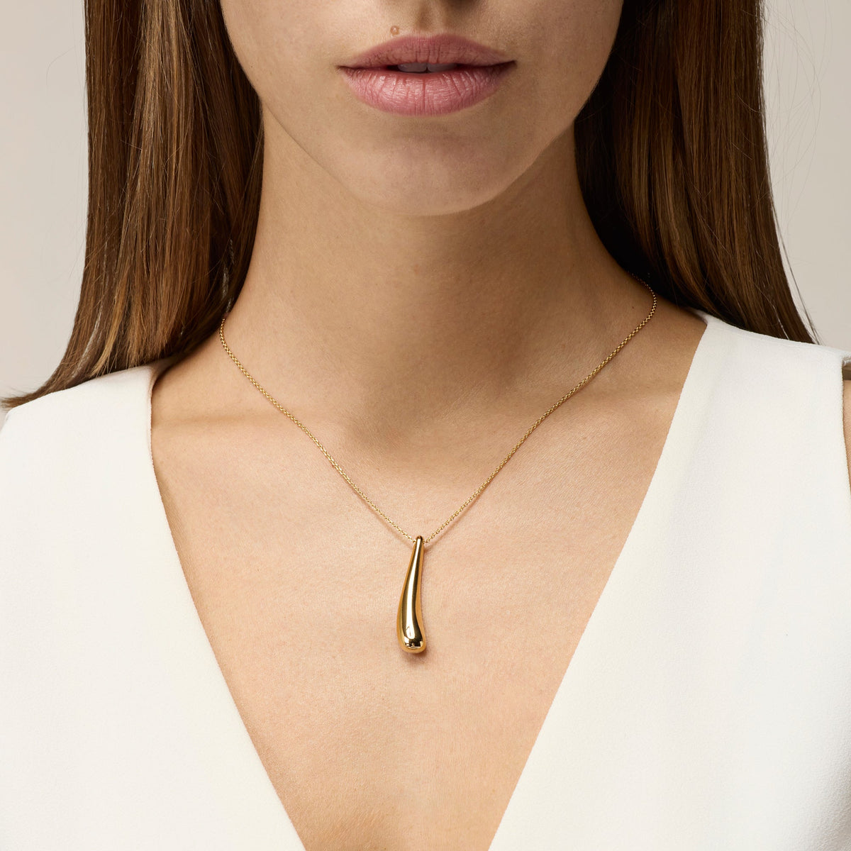 COLLANA PENDENTE GOCCIA ORO GIALLO