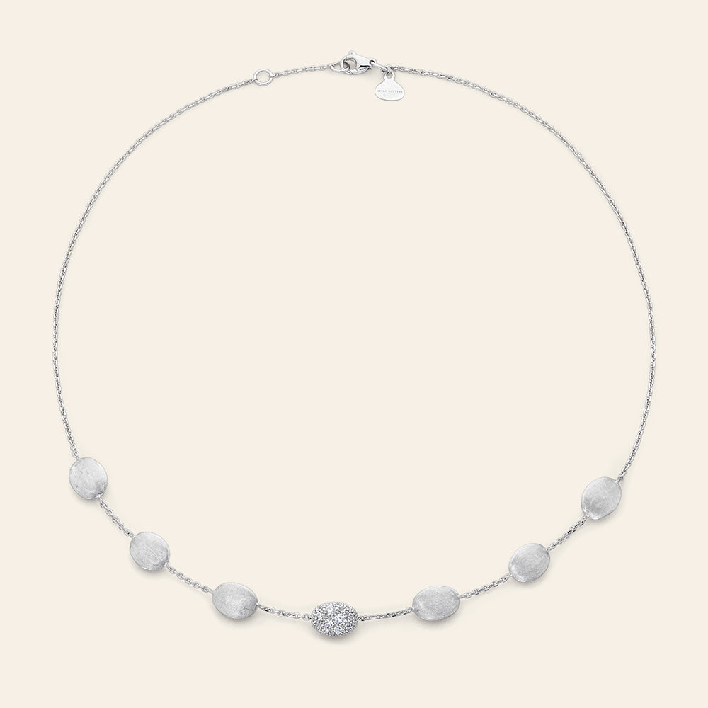 COLLIER ORO BIANCO E DIAMANTI